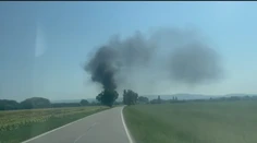 Nad Zohorom sa objavil veľký kúdol dymu. Horela tam časť strelnice