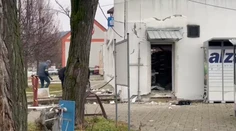 FOTO: Výbuch a požiar predajne potravín v Čachticiach. Páchatelia z miesta unikli