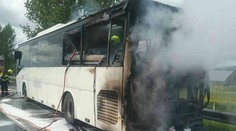 VIDEO: Na D1 pred Liptovským Mikulášom horel autobus