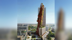 V susednej metropole vyrastie unikátny mrakodrap. Najvyššiu budovu v krajine bude zdobiť vrak lode
