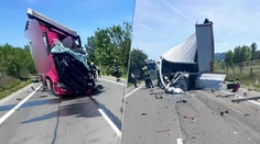 FOTO: Hrôza pri Senici. Obaja vodiči kamiónov bojujú o život, mladšieho držia pri živote prístroje