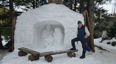 Legendárny betlehem zo snehu vo Vysokých Tatrách je už dokončený. Pozrite sa, ako vyzerá