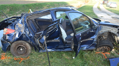 Tragická nehoda pri Vrbovciach. Mladý vodič vpálil do chodkyne, ženu (†71) po silnom náraze odhodilo do potoka