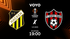 Spartak v Göteborgu zabojuje o prežitie v Európskej lige. Sledujte odvetu proti BK Häcken na Voyo