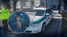 Škandál! V policajnom aute visela stuha pripomínajúca symbol ruských separatistov. Spôsobilo to poriadny rozruch