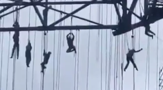 VIDEO: Desivý incident na stavbe. Robotníci zostali po zrútení lešenia visieť 140 metrov nad zemou