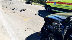 FOTO: Tragická nehoda na juhu Slovenska: Motorkár neprežil, spolujazdkyňa je ťažko zranená