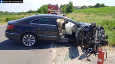 Čelnú zrážku s autom neprežil pri Dvorníkoch 46-ročný motorkár