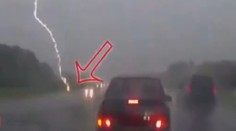 Muž prežil priamy zásah blesku. Všetko zachytila kamera