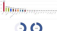 Takto sa menili percentá jednotlivých strán počas volebnej noci