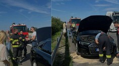 Spod kapoty sa začal valiť dym a z auta vytekať olej. Limuzína Martiny Šimkovičovej mala na ceste technické problémy