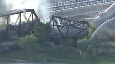 VIDEO: V Arizone sa vykoľajil vlak a začal horieť. Časť mosta sa zrútila