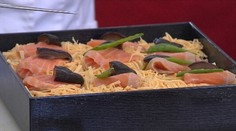 Grilované kuracie prsia s fazuľovo-šošovicovým ragú a čerešňami