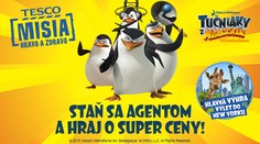 Tučniaky z Madagaskaru plnia V Tescu Misiu Hravo a zdravo
