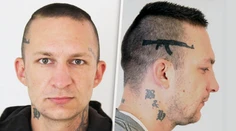 Kriminalisti hľadajú nebezpečného recidivistu, na hlave má vytetovaný samopal a nápis Dealer