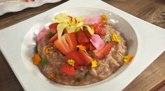 Jahodové rizoto so špargľou