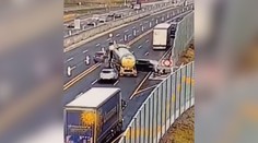 VIDEO: V poslednej chvíli chcel zrejme odbočiť. Hromadná nehoda ochromila D1