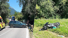 FOTO: Zrážka auta a motorky na Liptove. Nehoda v úseku odstavila dopravu