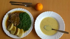 Opité ragú s kvakou a krémovou polentou