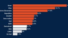 PRIESKUM preferencií: Demokrati aj SNS skončili tesne pred bránami parlamentu. Na čele sa drží Fico
