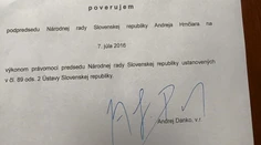 Dankov podpis na Hrnčiarovom poverení viesť parlament je falzifikát, tvrdí opozícia
