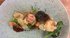 Plnená prepelička foie grass s pečenou cibuľou