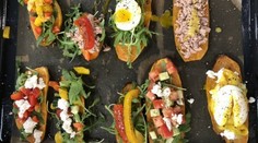 Batátové ,,chlebíky" s avokádovo tuniakovou pomazánkou