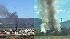 VIDEO: Požiar v Dubnici nad Váhom. Hustý čierny dym bolo vidieť na kilometre ďaleko