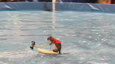 Videli ste už veveričku na vodných lyžiach?