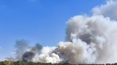 FOTO: Blízko Vojenského technického a skúšobného ústavu Záhorie vypukol lesný požiar