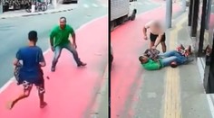 VIDEO: Zlodej s kabelkou ďaleko neušiel. Do cesty sa mu postavil expert na bojové umenia