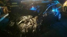 FOTO: Pri Vranove nad Topľou sa čelne zrazili autá. Osem zranených