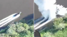 VIDEO: Čln s ruskými vojakmi nabehol na námornú mínu. Výbuch ich katapultoval do všetkých strán