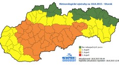 Horúčavy vystriedal silný dážď, pre Slovensko platia výstrahy