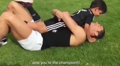 Rozkošná dvojica! Ronaldo trénuje so štvoročným synčekom