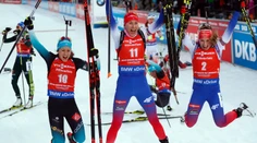 Slovenské biatlonistky si napravili chuť a ovládli preteky s hromadným štartom
