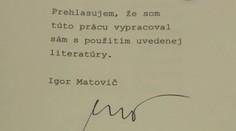 Prekvapivá reakcia spoluautora kníh, ktoré Matovič opísal v diplomovke