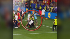 VIDEO: Bizarné zranenie pri oslavách Španielov. Moratu trafil padajúci usporiadateľ