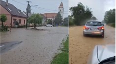VIDEO: Zaplavená obec aj cesty. Na západnom Slovensku vyčíňalo počasie