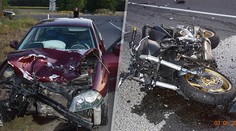Vážna nehoda pri Dunajskej Strede. Vodička nedala prednosť motorkárovi, obaja skončili v nemocnici