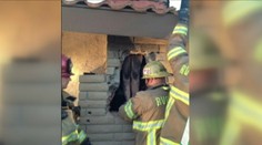 Netypická vlámačka: Nahá žena sa zasekla v komíne (video)