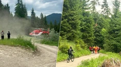 Nehoda mladých cyklistov vo Veľkej Fatre. Jedného z chlapcov bral vrtuľník