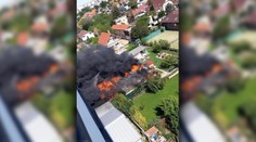 Veľký požiar v Podunajských Biskupiciach. Horel sklad s pneumatikami