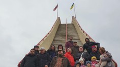 Sovietsku zástavu vymenili za ukrajinskú na počesť maršála Malinovského