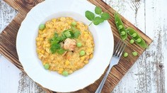 Rizoto s chrumkavou zeleninou a červenou šošovicou