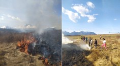 Na lúke v blízkosti obce Stráne pod Tatrami vypukol požiar. S jeho hasením pomáhali aj deti