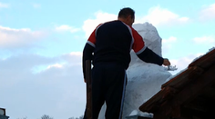 Rodina Rybárová má najväčšieho snehuliaka na Slovensku