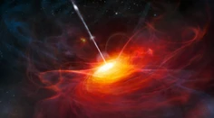 Astronómovia objavili najjasnejší objekt vo vesmíre. Vo svojom srdci má čiernu dieru, ktorá pohlcuje hviezdy