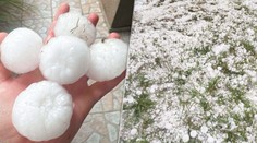 FOTO: V tejto slovenskej obci padali najväčšie krúpy. Išlo o mimoriadne nebezpečnú supercelu
