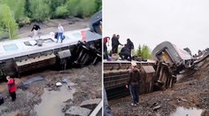 OBRAZOM: V Rusku sa uprostred bažiny vykoľajil osobný vlak, hlásia obete aj desiatky zranených